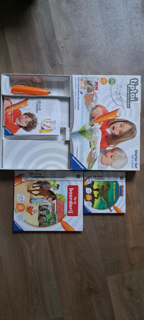 Tiptoi Starter Set + 2 boeken (Boerderij, Dinosaurussen), Kinderen en Baby's, Speelgoed | Educatief en Creatief, Ophalen, Zo goed als nieuw