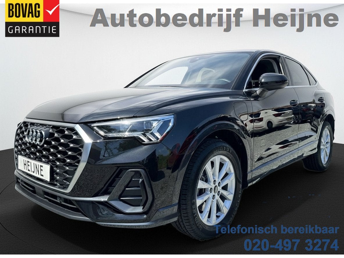 Audi Q3 Sportback 45 TFSI e 245PK BUSINESS EDITION PHEV LEDE, Auto's, Gebruikt, Zwart, Automatische klimaatregeling, Zwart