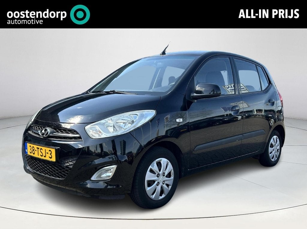 Hyundai i10 1.25 I 5DR 2012 Zwart dealer onderhouden, Airco, Voorwielaandrijving, Euro 5, 31 €/maand, 4 cilinders