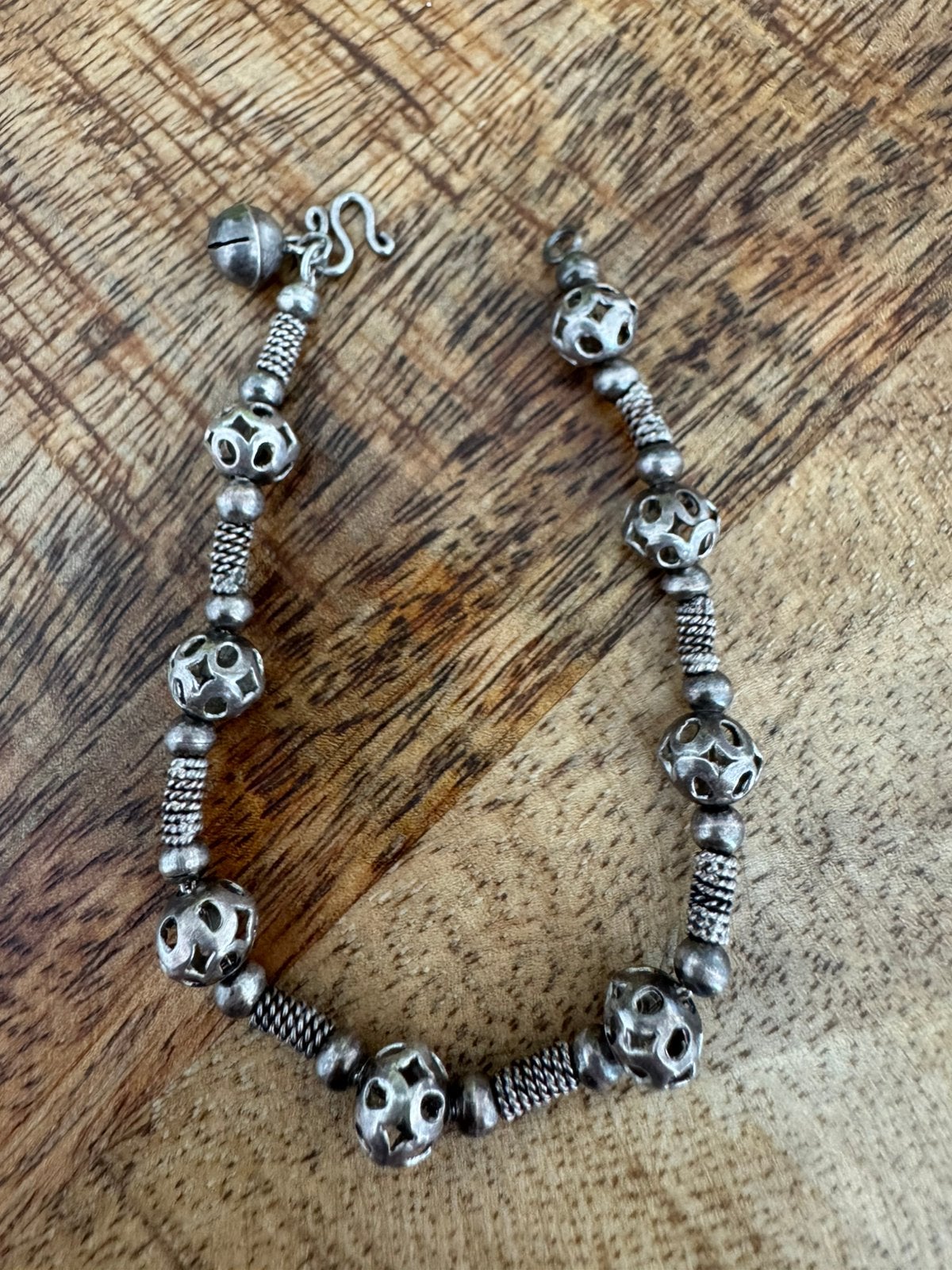 Zilver armband met belletje 18cm, Ophalen of Verzenden, Zo goed als nieuw, Zilver, Zilver