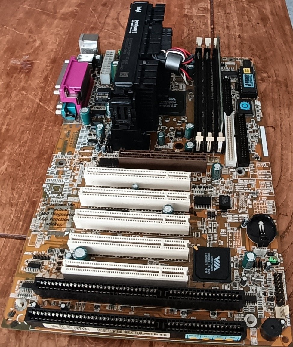 Vintage MSI MS-6199VA v2 + Pentium II 350 + 128MB + Koeler, Ophalen of Verzenden