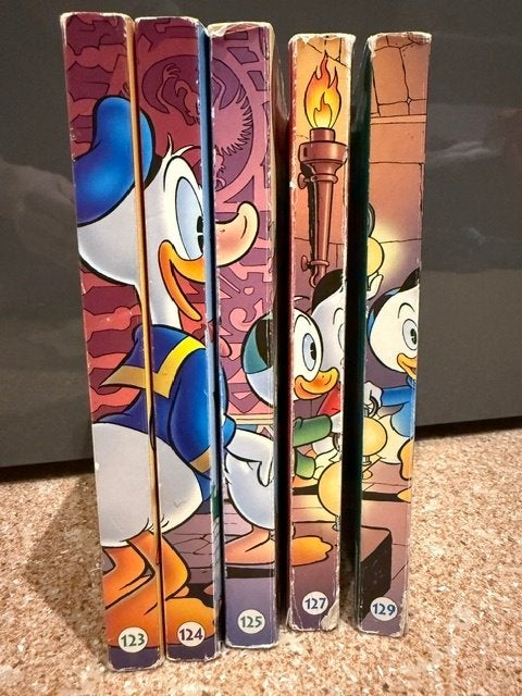 Donald Duck Pockets 123,124,125,127,129, Meerdere stripboeken, Ophalen of Verzenden, Gelezen, Donald Duck