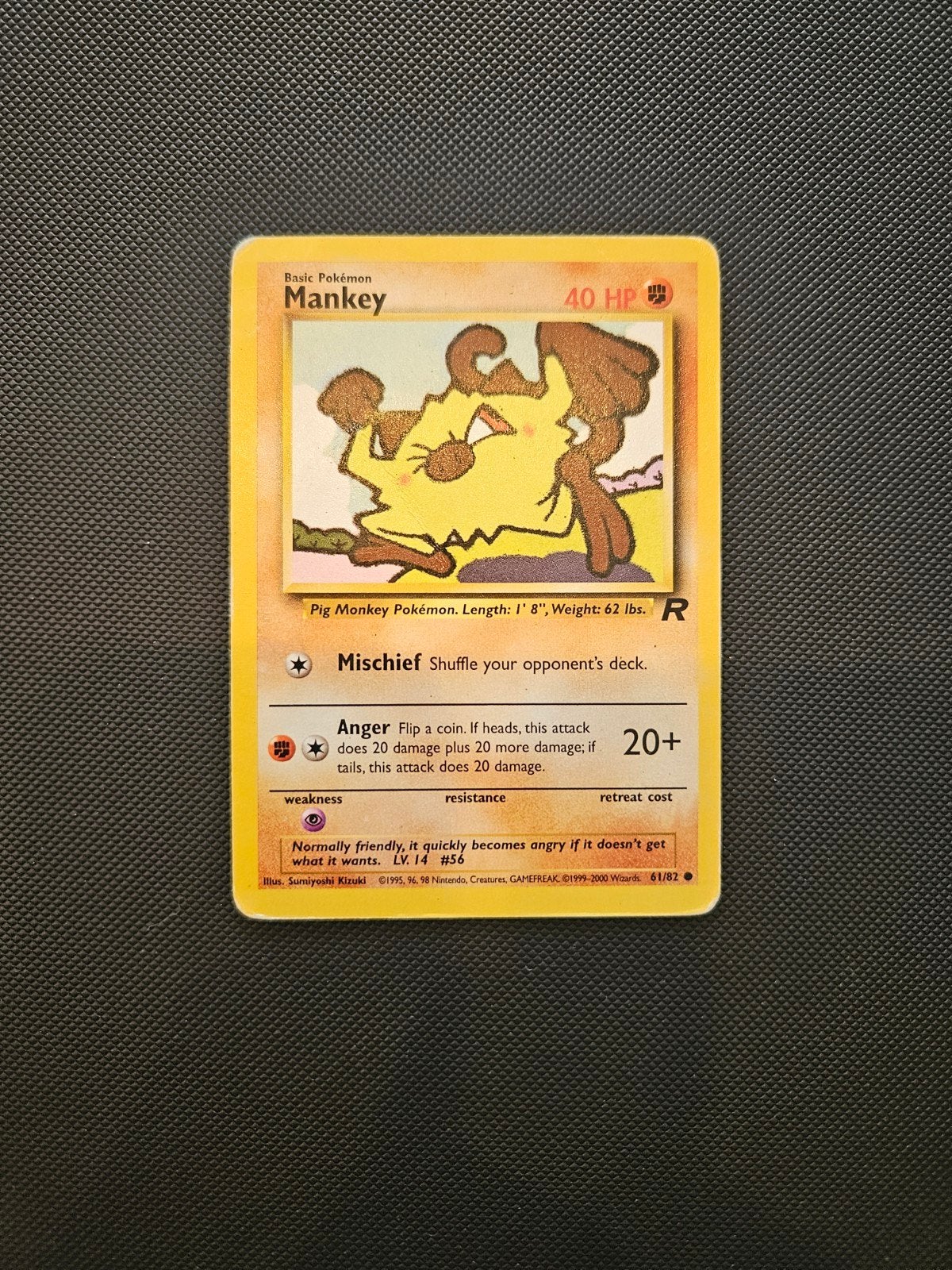 Pokémon Mankey 61/82 - Engels, Hobby en Vrije tijd, Verzamelkaartspellen | Pokémon, Ophalen, Gebruikt, Losse kaart, Foil