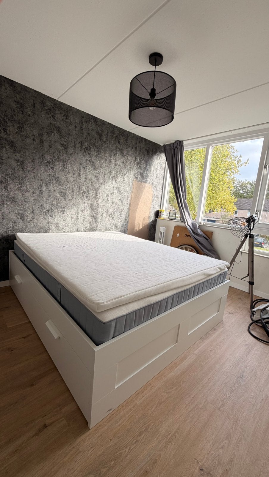 IKEA BRIMNES bed met opberglades - Nieuw, Ophalen, Wit, Tweepersoons, Zo goed als nieuw