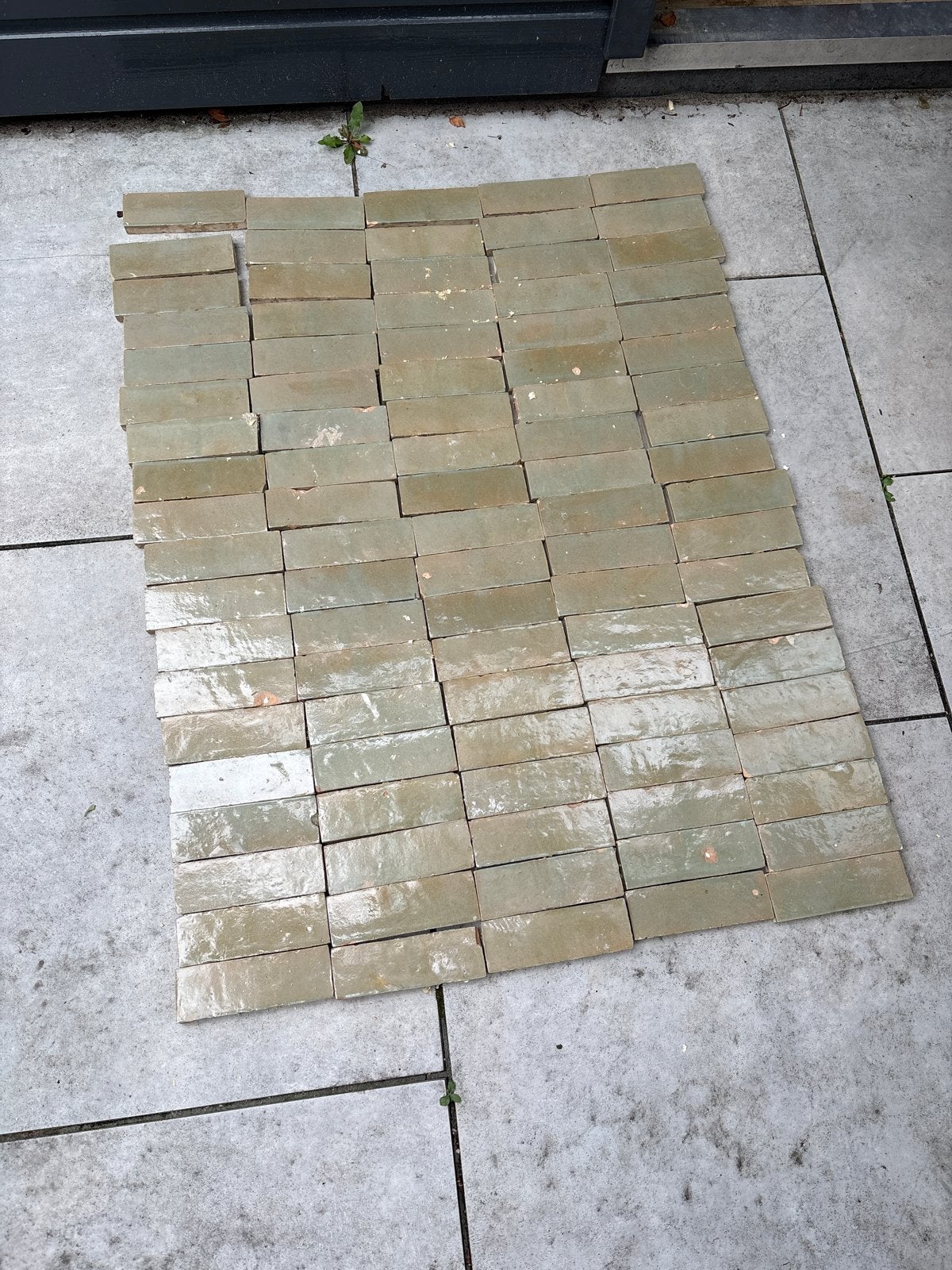 95 stuks 15x5cm groene zelliges afwerking zijdeglans, Ophalen, Nieuw, Minder dan 20 cm, Minder dan 20 cm