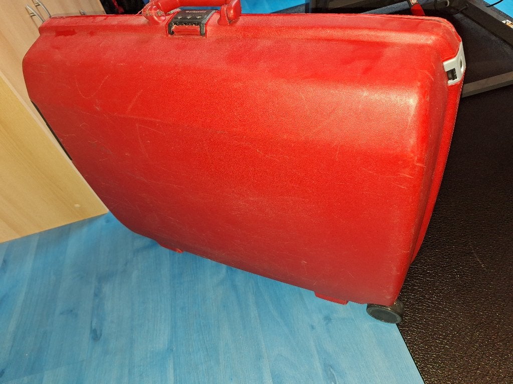 rode samsonite koffer hardcase met cijferslot, Gebruikt, Hard kunststof, Slot, Ophalen