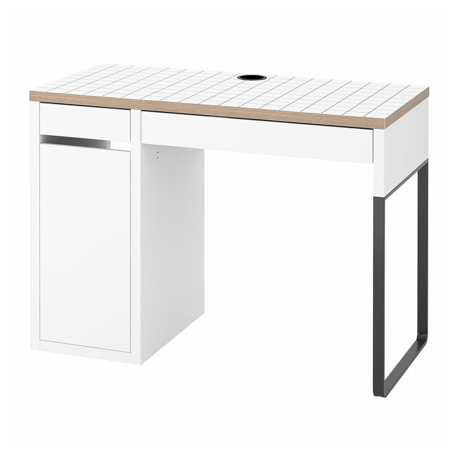 IKEA MICKE wit/antraciet in nieuwstaat, Ophalen, 105 cm, 50 cm, Zo goed als nieuw