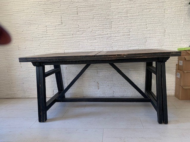 Uitklapbare eettafel Riviera maison, Ophalen, 200 cm of meer, 50 tot 100 cm, Zo goed als nieuw