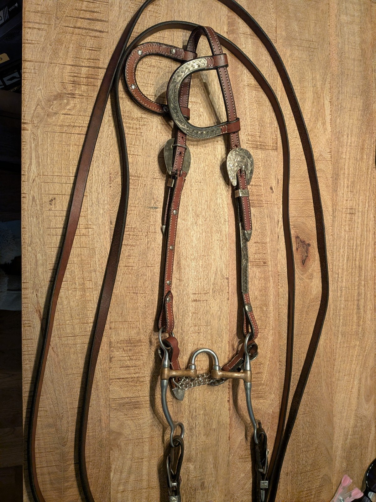 Compleet two ear showhoofdstel met silver beslag, Ophalen of Verzenden, Western