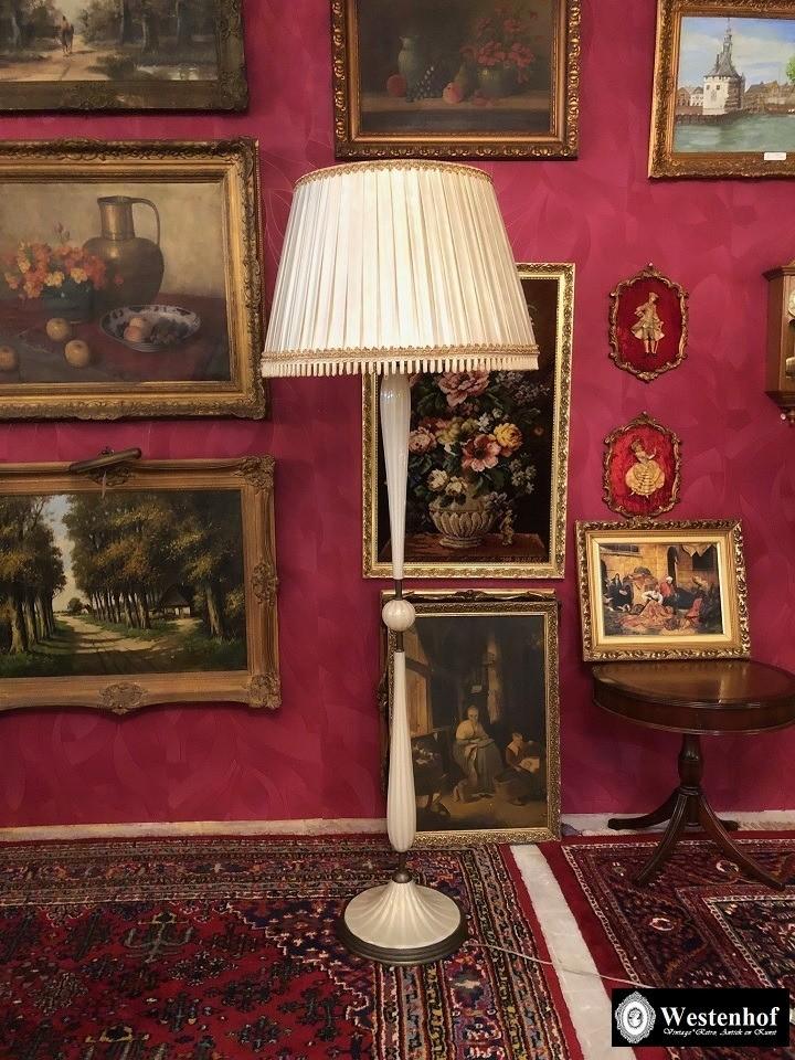Groot brocante staande lamp - vloerlamp - Murano glas, Ophalen, Gebruikt, Glas, 150 tot 200 cm