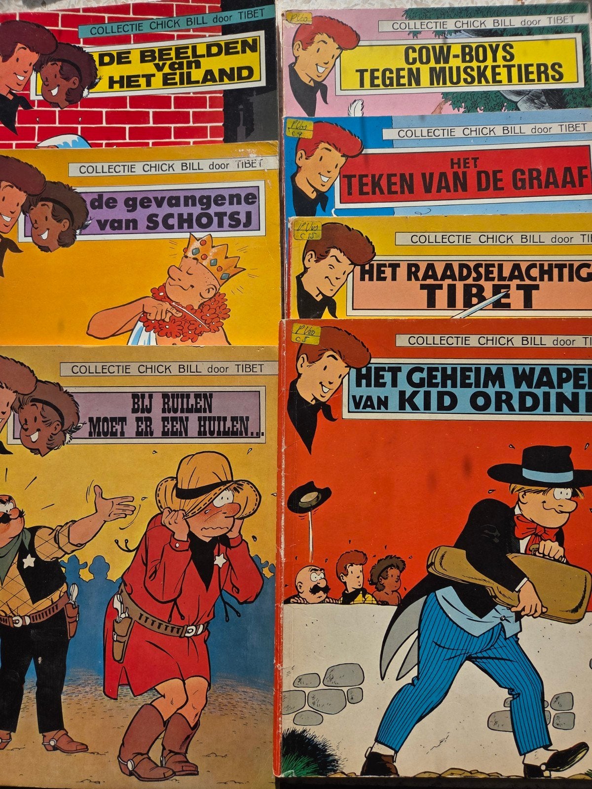 Collectie Chick Bill 7x, Meerdere stripboeken, Verzenden, Zo goed als nieuw, Tibet