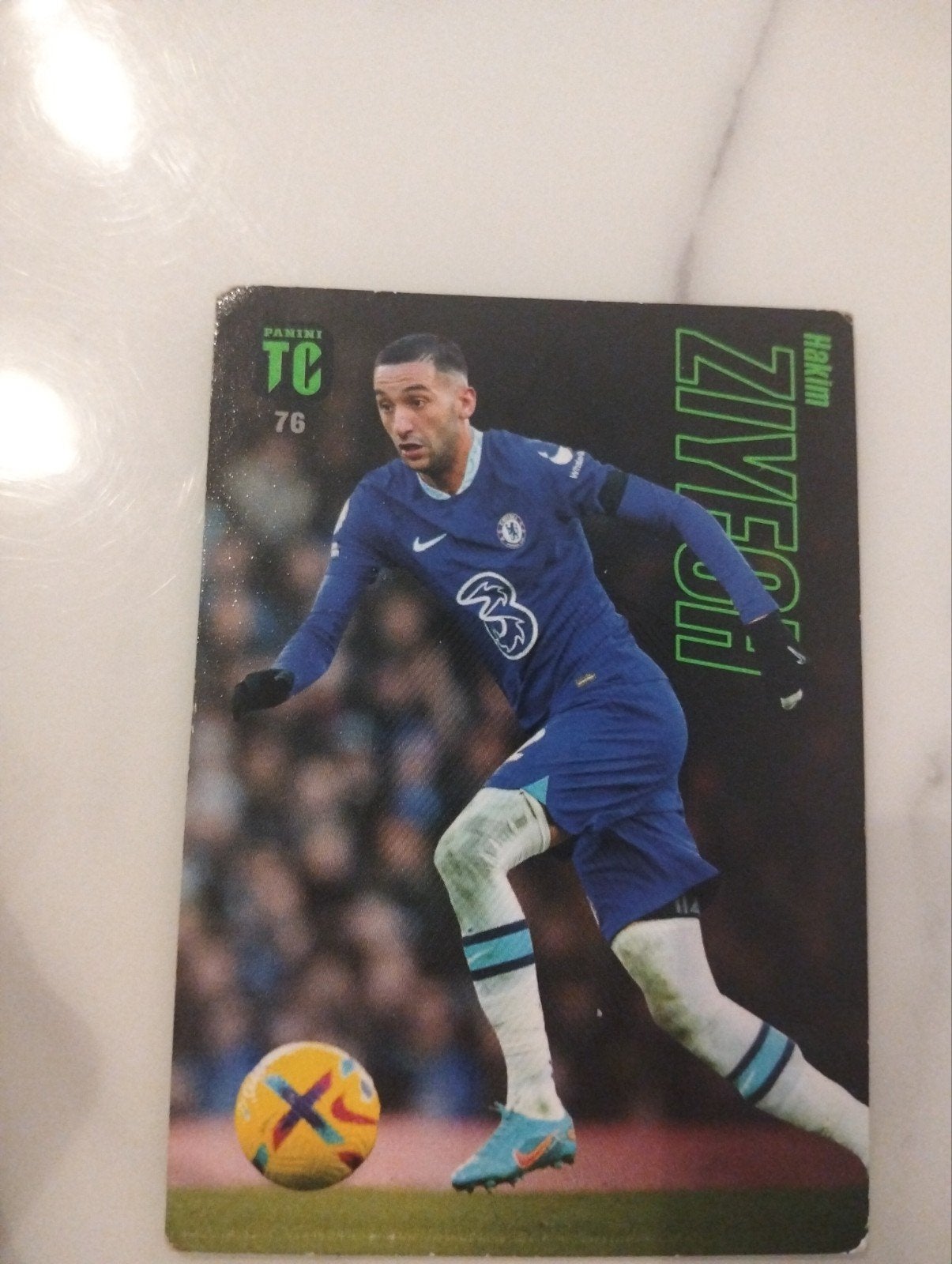 Hakim Ziyech Chelsea TC panini kaart, Verzamelen, Sportartikelen en Voetbal, Ophalen, Zo goed als nieuw, Buitenlandse clubs, Poster, Plaatje of Sticker