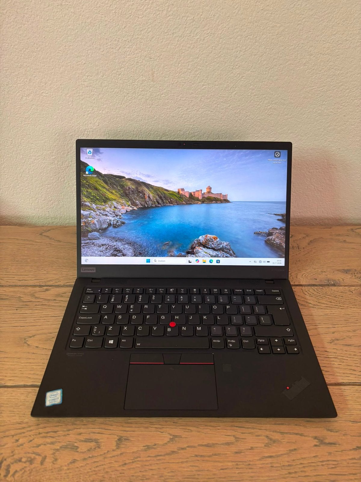 Lenovo ThinkPad X1 Carbon Gen7 | 2K | i7 | 16GB |256GB SSD |, 256 GB, 2 tot 3 Ghz, Qwerty, UK