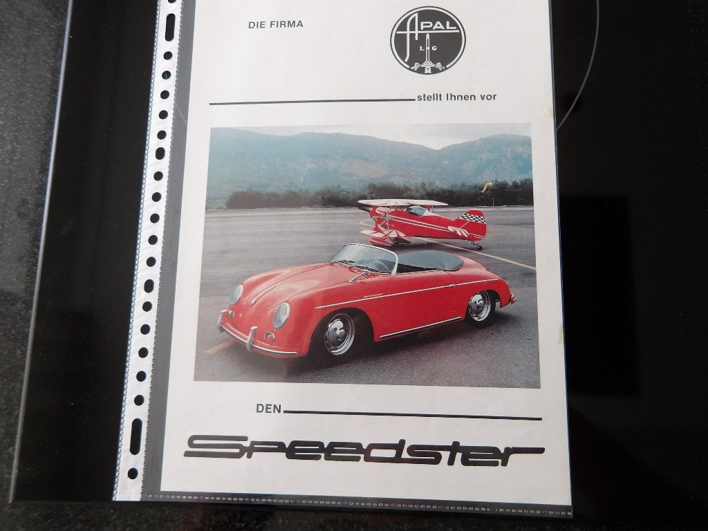 Apal Speedster brochure - Porsche 356 replica, Apal, Ophalen of Verzenden, Zo goed als nieuw, Porsche