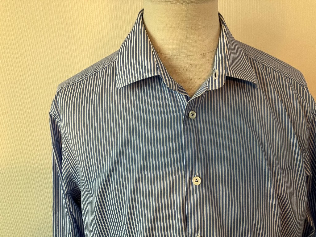 van laack royal maat 45/18/xxl oksel tot oksel 66 cm, Blauw, Van laack royal, Ophalen of Verzenden, Zo goed als nieuw