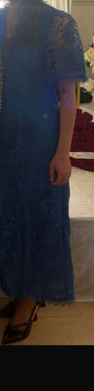 Abiye/galajurk/cocktailjuk/ gelegenheidsjurk, Galajurk, Blauw, Ophalen of Verzenden, Zo goed als nieuw