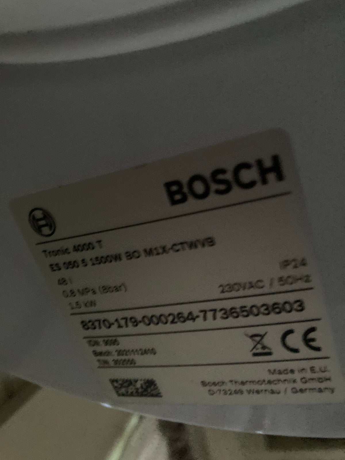 Boiler, Ophalen, Zo goed als nieuw