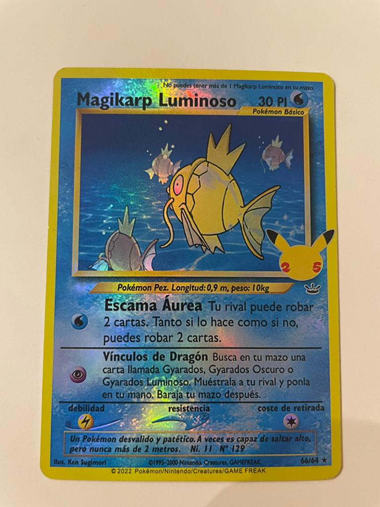 Pokémon Kaart Magikarp Luminoso (66/64), Ophalen of Verzenden, Zo goed als nieuw, Losse kaart, Foil