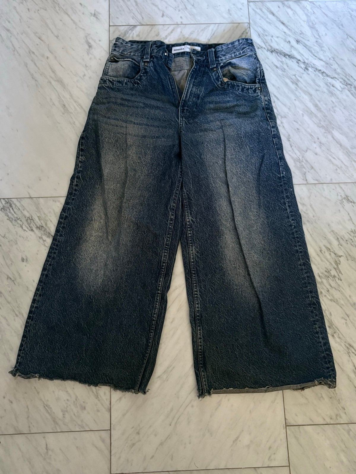 Bershka Baggy Jeans - Maat 34 (XS), Ophalen of Verzenden, Gedragen, Blauw, W33 - W34 (confectie 48/50)
