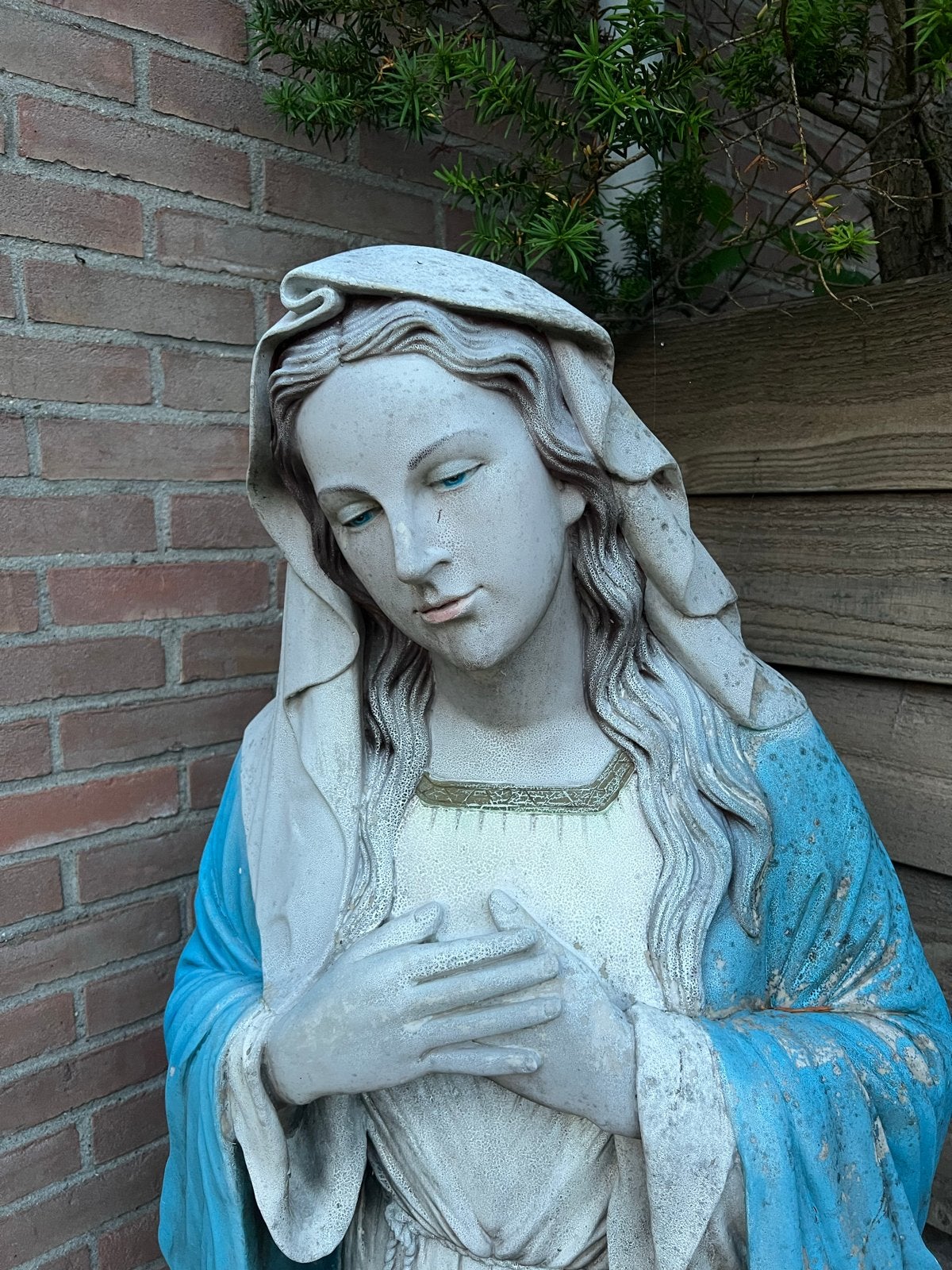 Groot Maria beeld  180 cm – polyester/kunststof, Antiek en Kunst, Ophalen