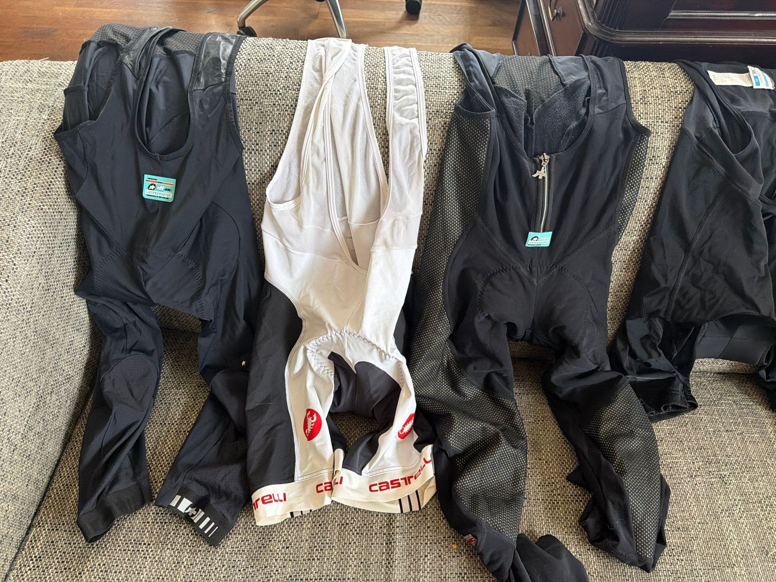 Diverse fietsbroeken (Assos, Castelli, Shimano, Crivit), Fietsen en Brommers, Fietsaccessoires | Fietskleding, Gebruikt, Heren