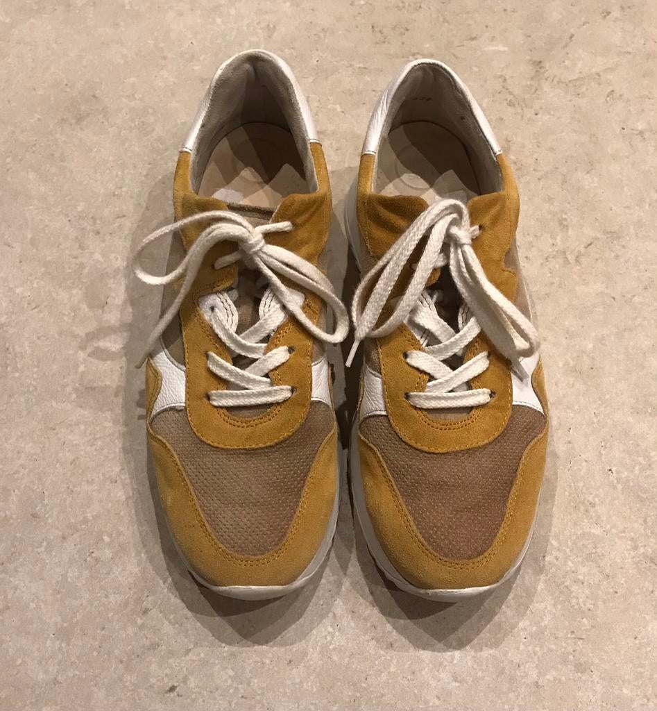 Mooie oker gele dames sneaker Paul Green maat 6,5 (40), Overige kleuren, Ophalen of Verzenden, Sneakers of Gympen, Gedragen