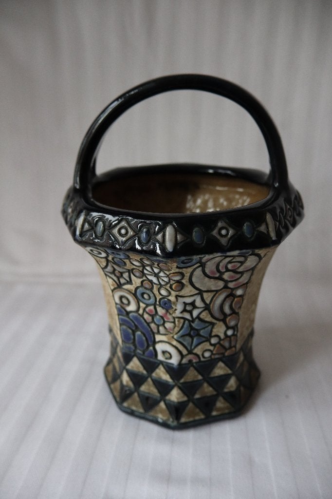 Antiek Art Deco majolica Amphora Werke vaas 1918-1938, Ophalen of Verzenden