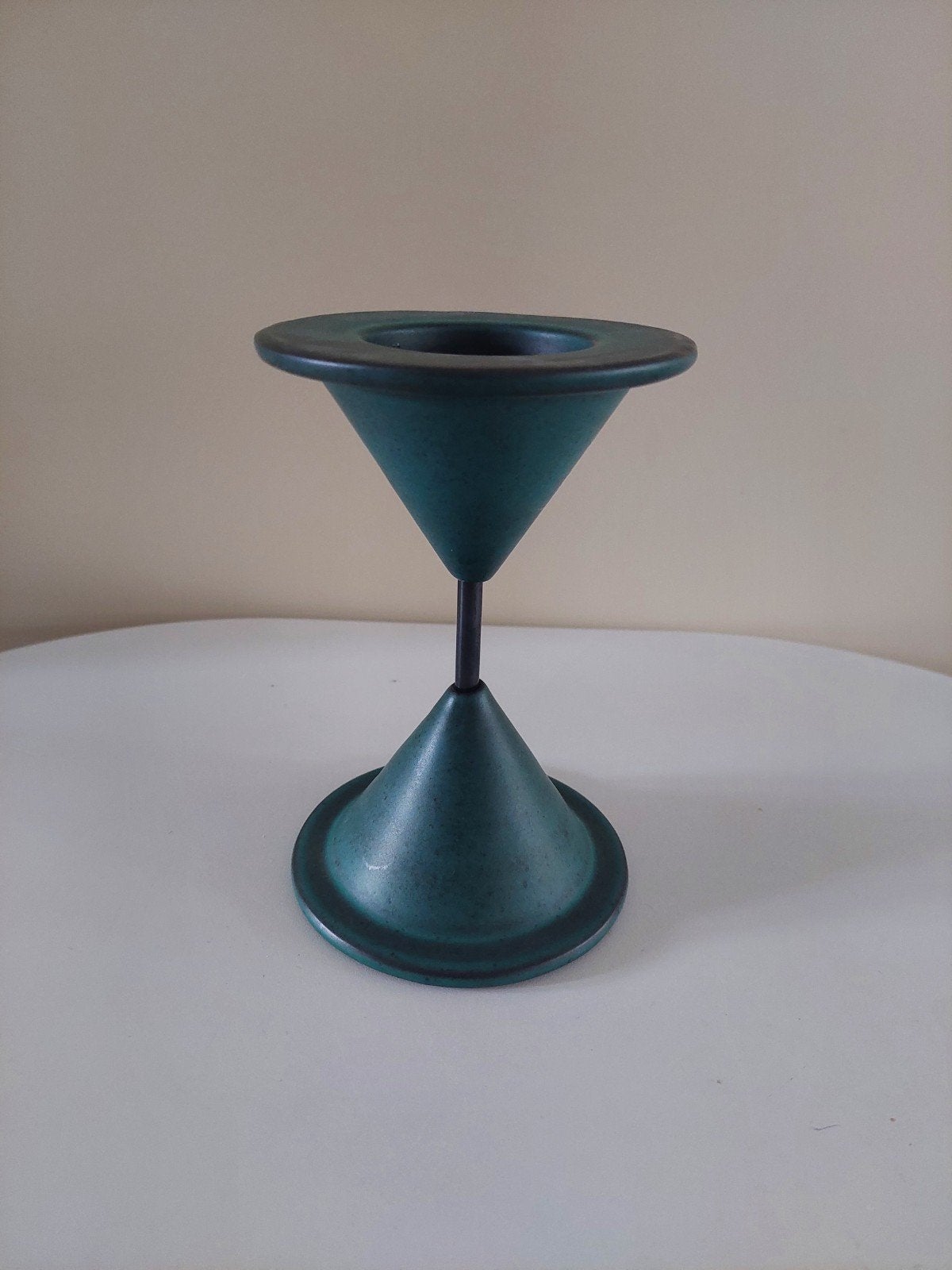 Cor Unum diabolo kandelaar matgroen, keramiek,metaal, Ophalen of Verzenden, Keramiek of Aardewerk