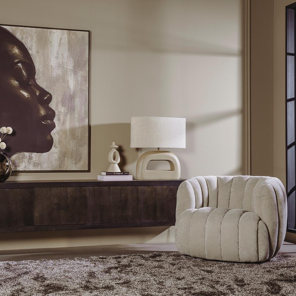 ACTIE Draaibare Fauteuil Verdi Mocca Beige Gratis Bezorgd (3, Nieuw, 75 tot 100 cm, Ophalen of Verzenden, Draaibare fauteuil kleur mocca beige gratis bezorging