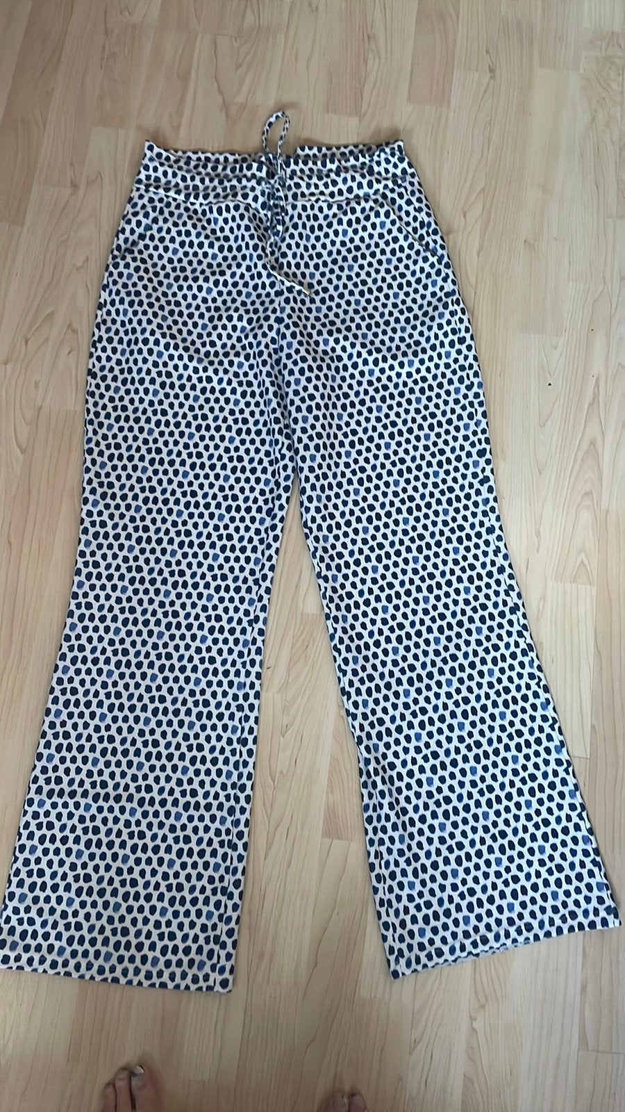 Zgan blauw print broek maat L, Kleding | Dames, Broeken en Pantalons, Blauw, Maat 42/44 (L), Ophalen of Verzenden, Zo goed als nieuw