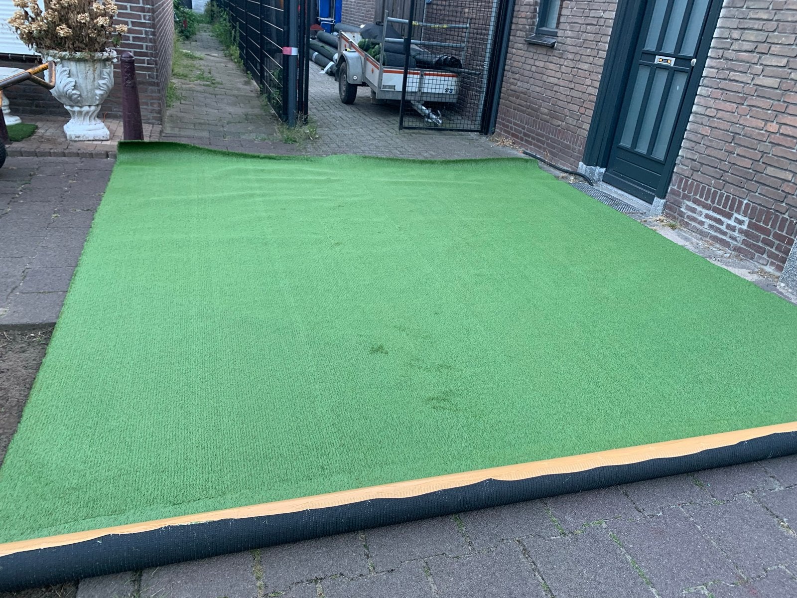 Kunstgras met mosdraad tuin camping zwembad voetbal, Ophalen, Nieuw, 20 m² of meer, Kunstgras