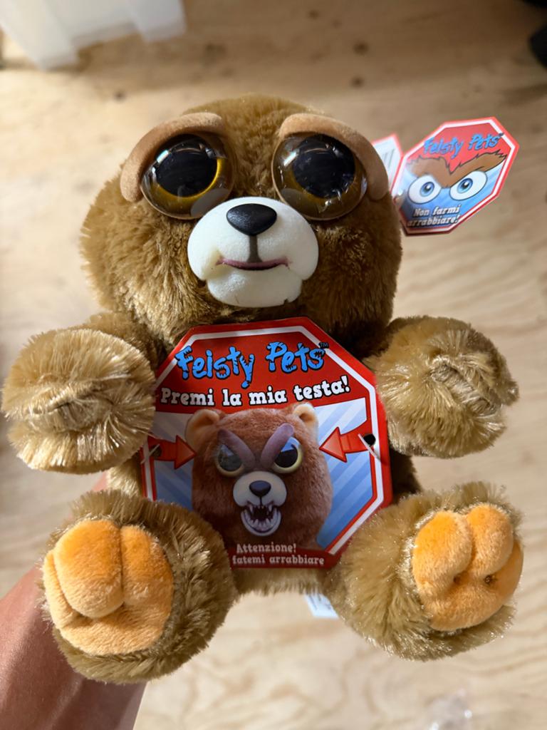 Feisty Pets Pluche Konijn - Lief en Woest in één!, Overige merken, Middelgroot (20 tot 80 cm), Interactief, Bruin