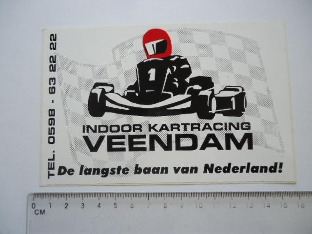 sticker oud Karts race veendam karten karting autosport --, Verzenden, Zo goed als nieuw, Bedrijf of Vereniging