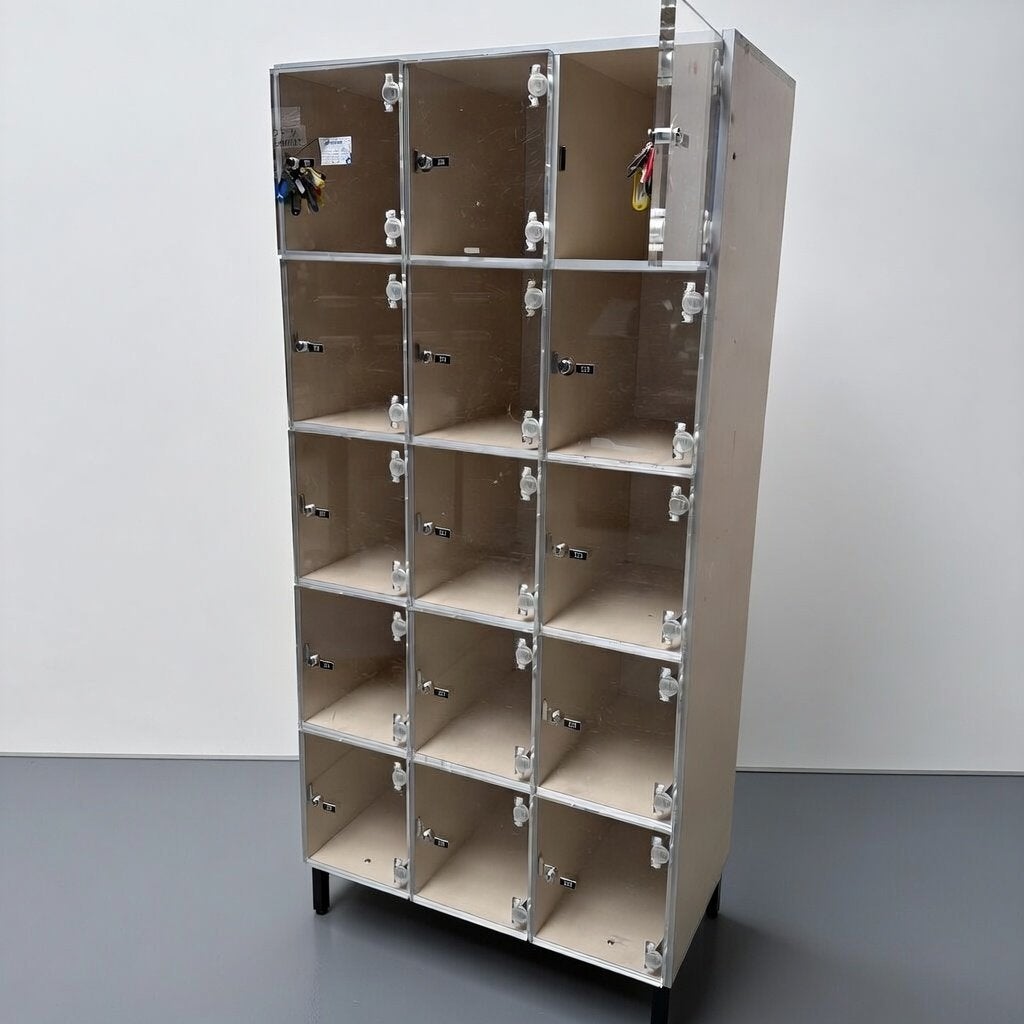 15-deurs lockers - 195x93x52 cm, Niet ingevuld, Gebruikt, Niet ingevuld, Niet ingevuld