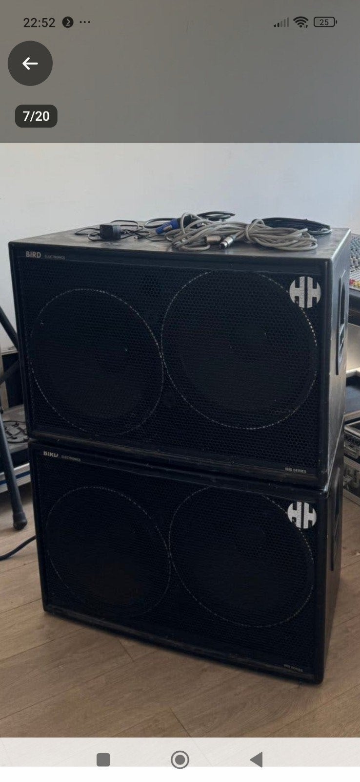 Complete P.A. set Bird Iris met Yamaha versterkers, Ophalen of Verzenden, Gebruikt