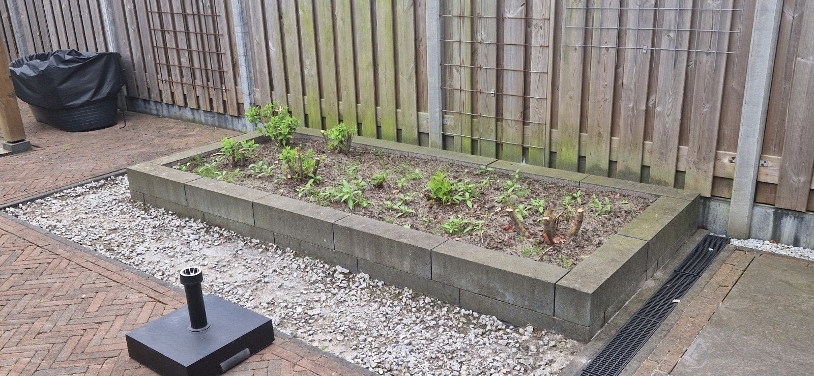 Stapelblokken Tuin Plantenbak, Tuin en Terras, Bielzen en Borders, Ophalen, Minder dan 25 cm, Beton, Minder dan 100 cm