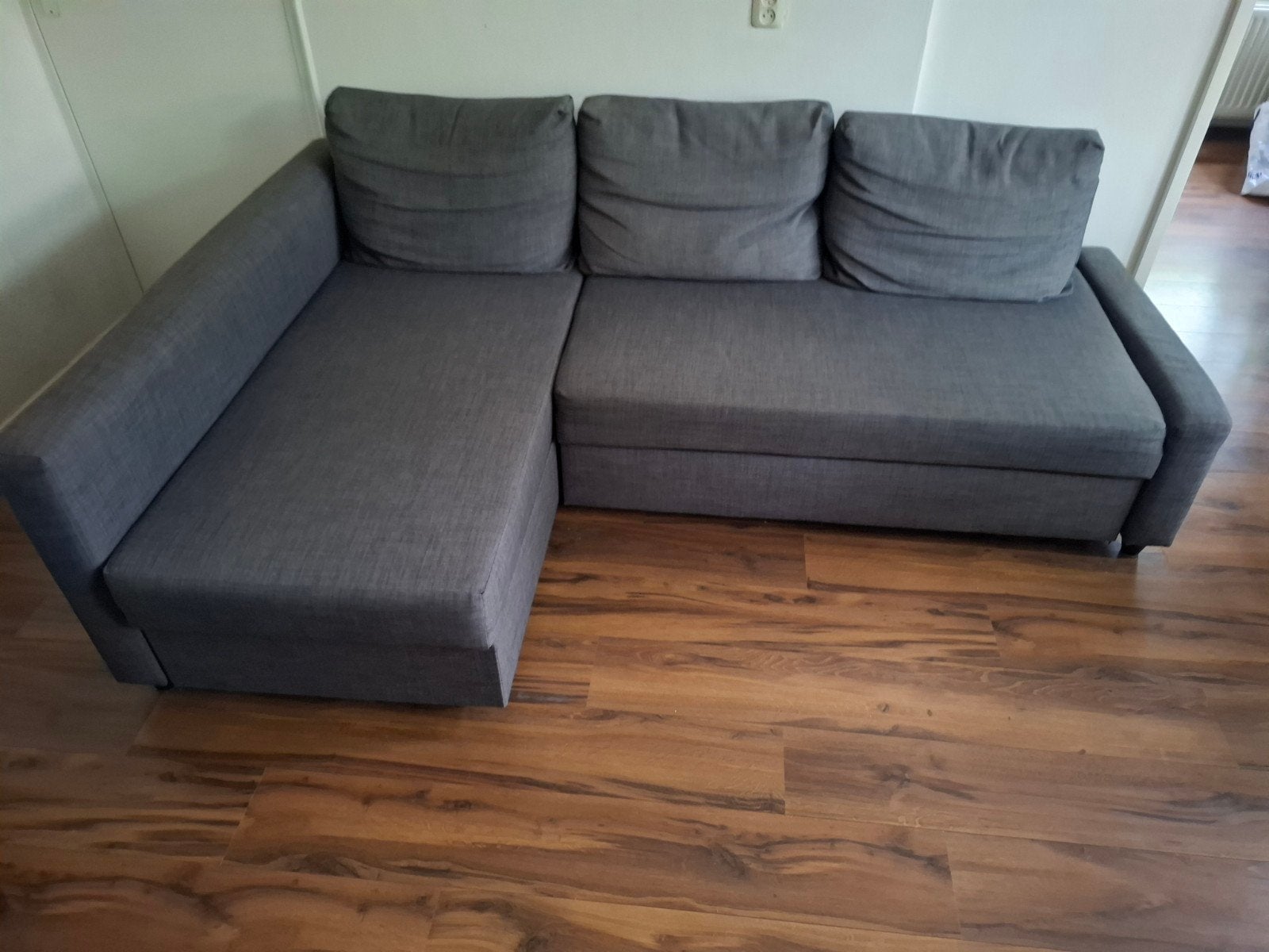 Ikea Friheten slaapbank met opbergruimte, Ophalen, Gebruikt, 100 tot 125 cm, Hoekbank