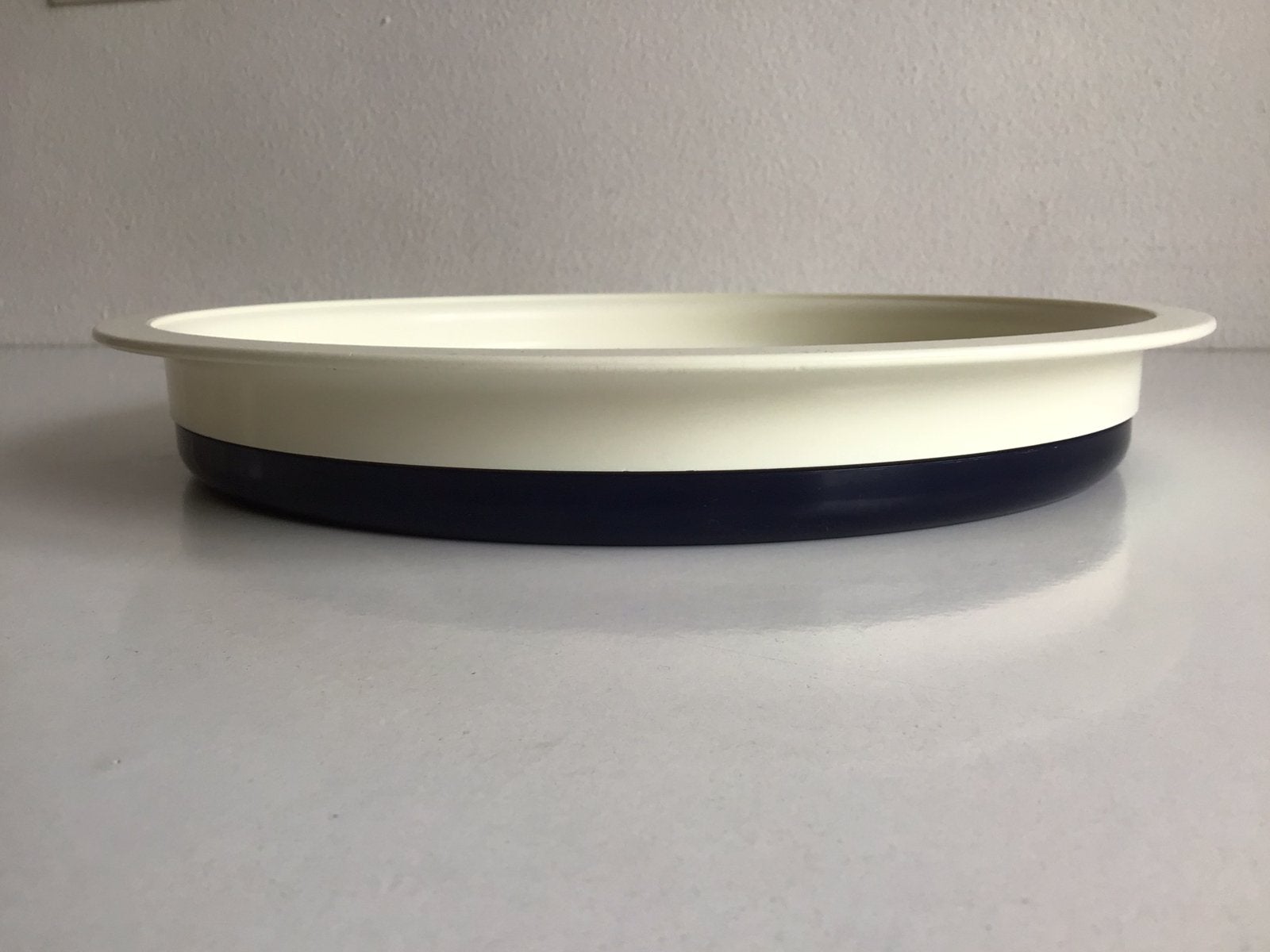 Tupperware draaiplateau plateau wit blauw, Ophalen of Verzenden, Blauw, Schaal