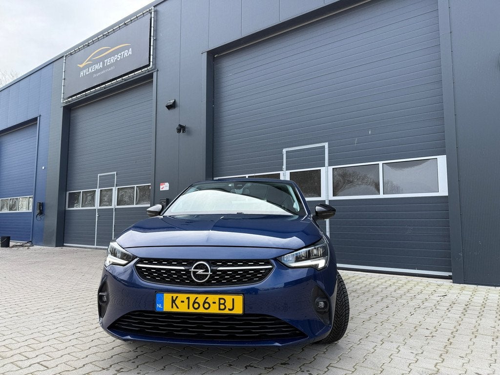 Opel Corsa Elegance CARPLAY-AIRCO-CRUICE, Auto's, Voorwielaandrijving, 1199 cc, Blauw, Leder en Stof