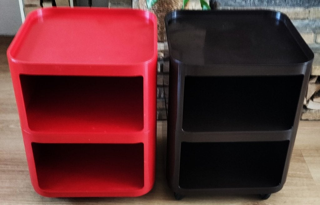 2 Originele 1970s Kartell Componibili Anna Castelli Ferrieri, Gebruikt, Vierkant, Mid-century & space-age, Ophalen