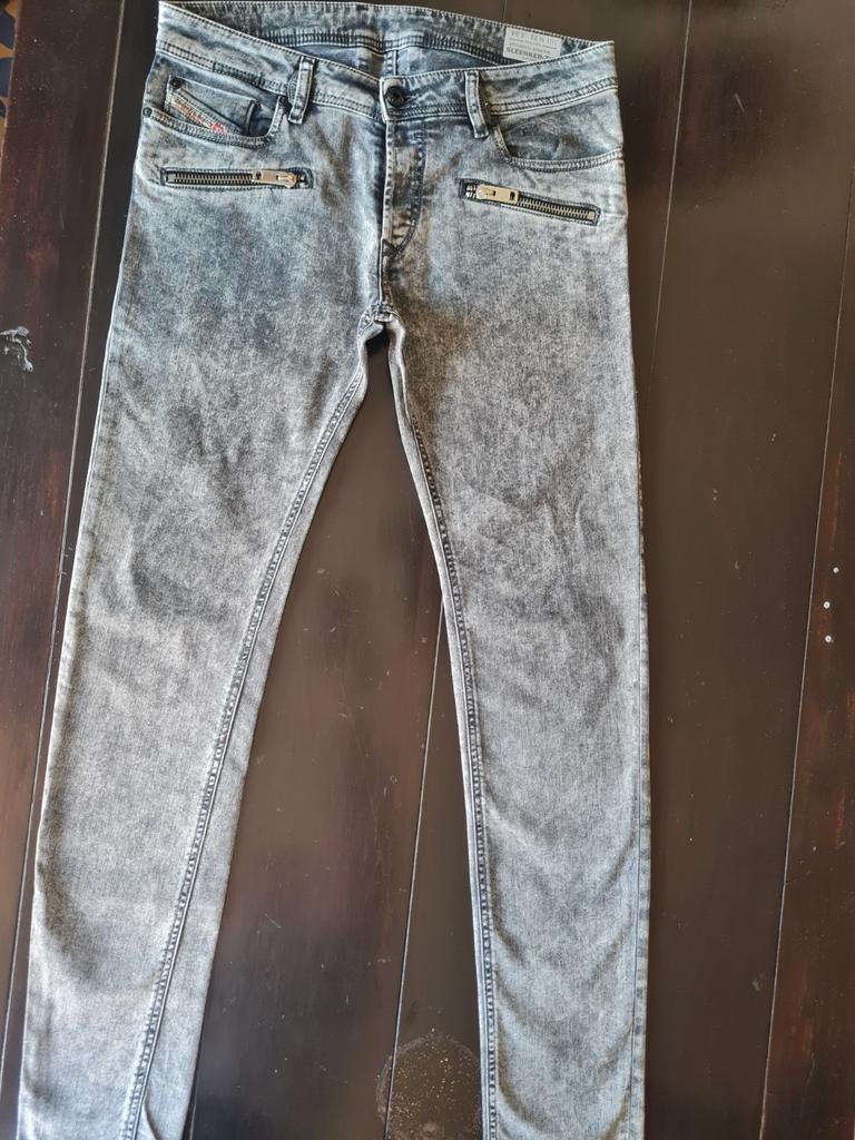 NIEUWE DIESEL SLEENKER ZIP SLIM SKINNY STRETCH JEANS 31/34, Kleding | Heren, Spijkerbroeken en Jeans, Diesel, Nieuw, W32 (confectie 46) of kleiner