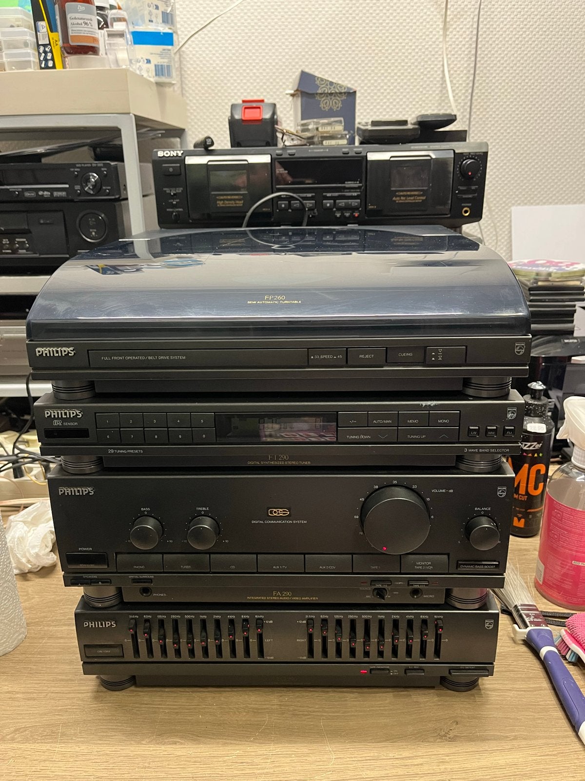 Philips Stereo Set: lees advertentie, Audio, Tv en Foto, Ophalen, Philips, Gebruikt, Tuner of Radio