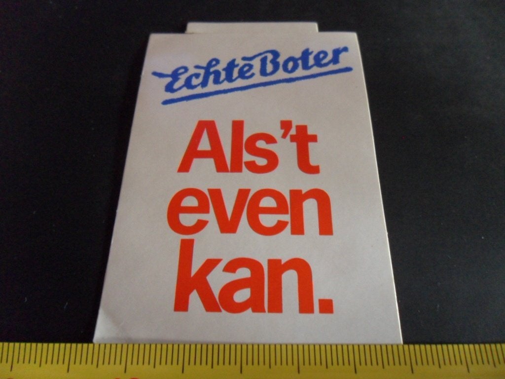 sticker Echte Boter Als 't even kan. *, Ophalen, Zo goed als nieuw