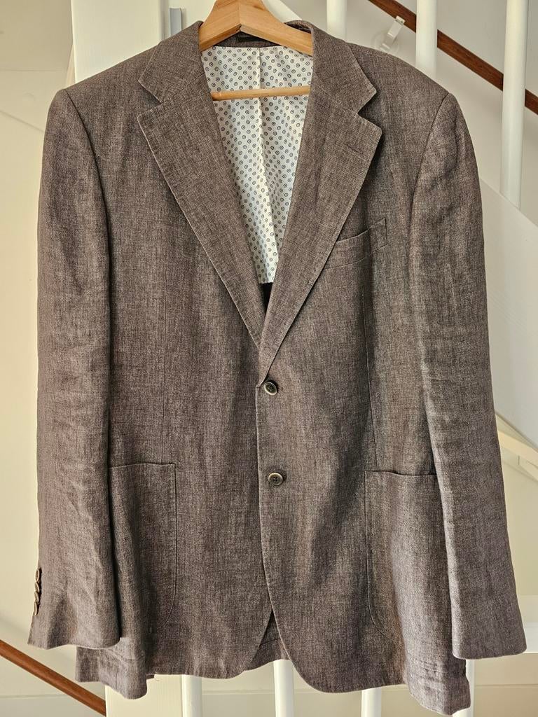 Suitsupply Colbert Linnen Maat 56 Bruin, Bruin, Maat 56/58 (XL), Ophalen of Verzenden, Zo goed als nieuw