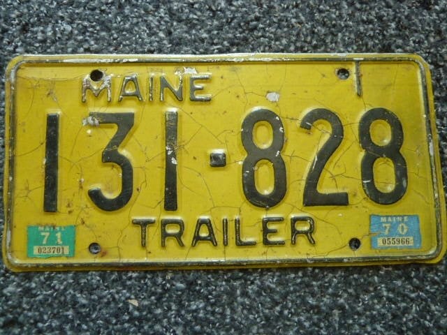 Kentekenplaat licenseplate Maine Vacationland USA, Verzenden, Gebruikt, Auto's