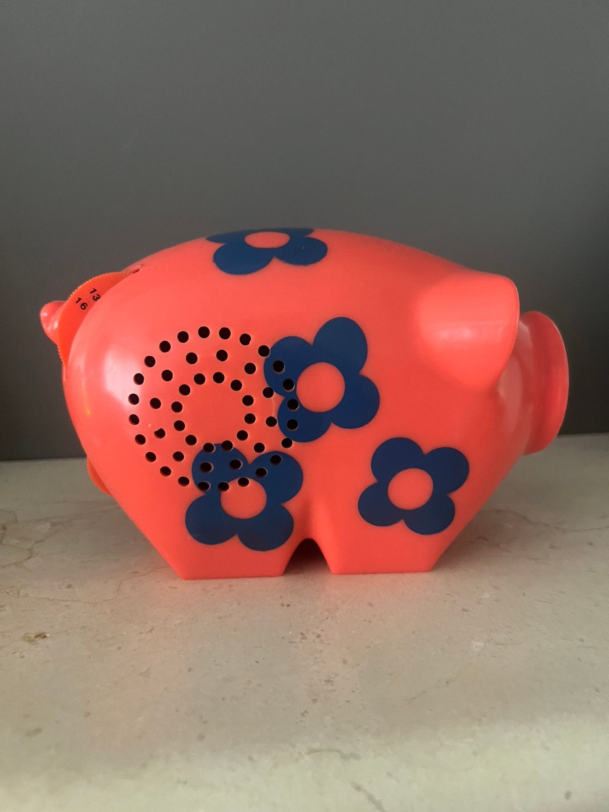 Vintage Rabobank radio/spaarvarken, Ophalen of Verzenden, Gebruikt, Kunststof, Overige thema's