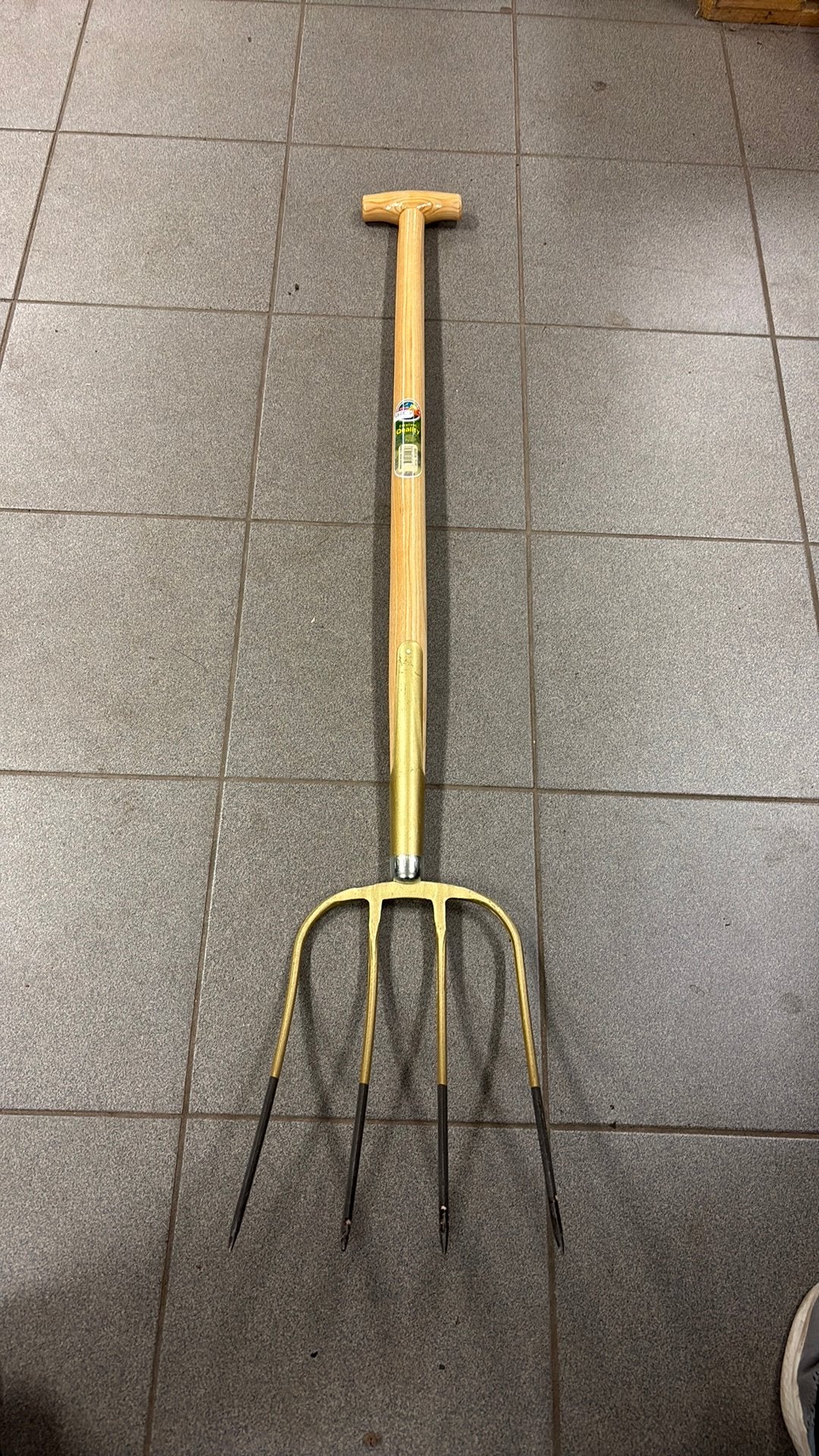 Atlas Mestvork brons 4-Tands met T-Steel 90 cm, Tuin en Terras, Ophalen, Nieuw