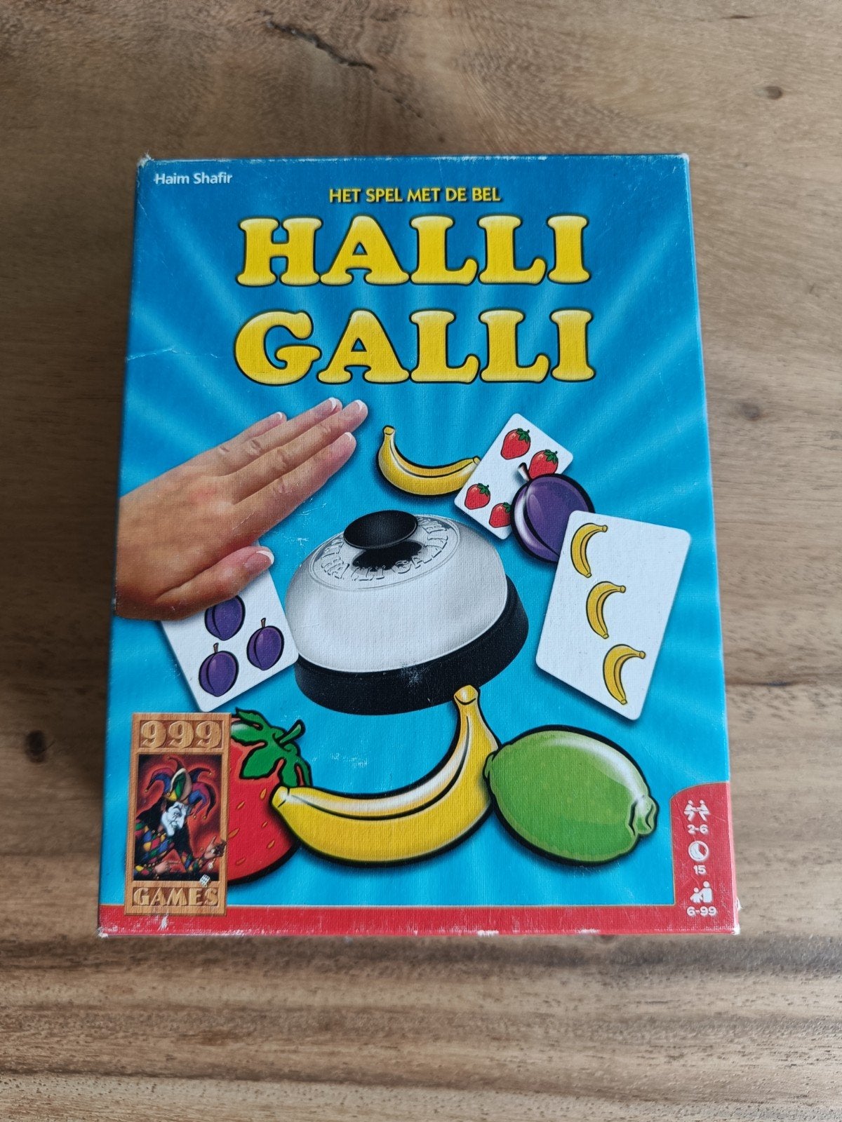 Halli Galli - Het snelle fruitspel met de bel, Vijf spelers of meer, Ophalen of Verzenden, Gebruikt, 999 Games