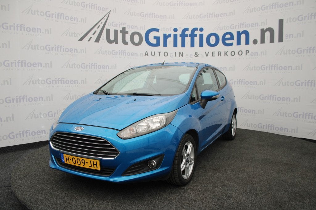 Ford Fiesta 1.0 Ambiente nette hatchback met airco, Euro 5, Stof, Gebruikt, Blauw