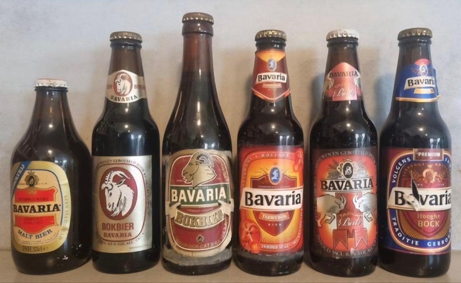 Bavaria bokbier, tarwebok & alcoholvrij <’90–’08 – Lieshout, Ophalen of Verzenden, Zo goed als nieuw, Flesje(s), Bavaria